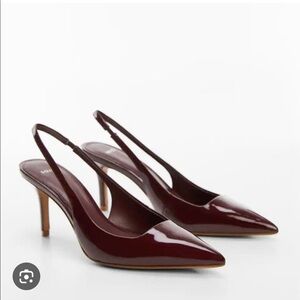 Mango Cherry Red Pointed Toe Kitten Heels Size 38/W7.5 | Brand New With Tags!